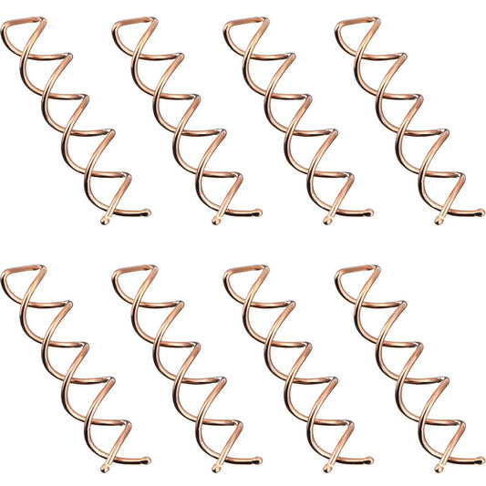 EBOOT front pack of twenty rose gold spiral hair pins showing quantity and finish