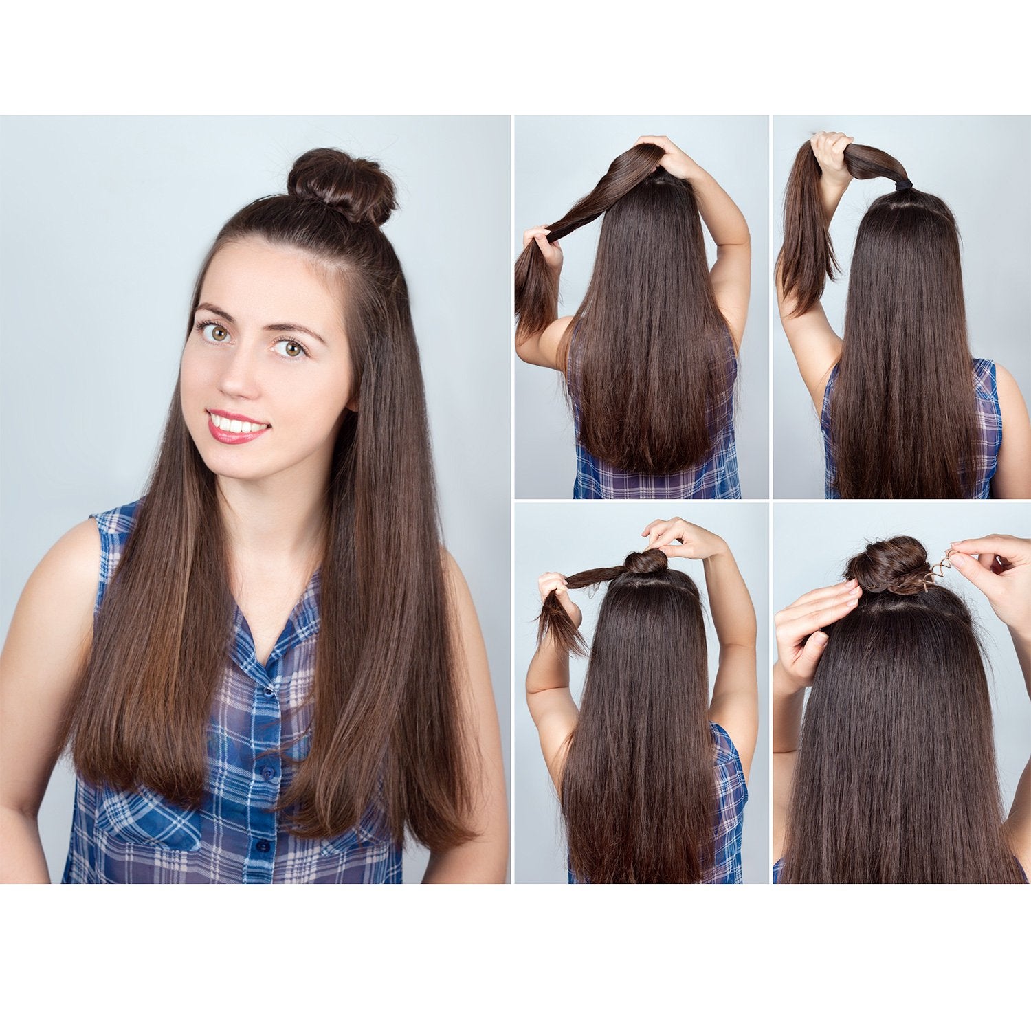 EBOOT spiral pin securing a bun for a neat, long-lasting hairstyle