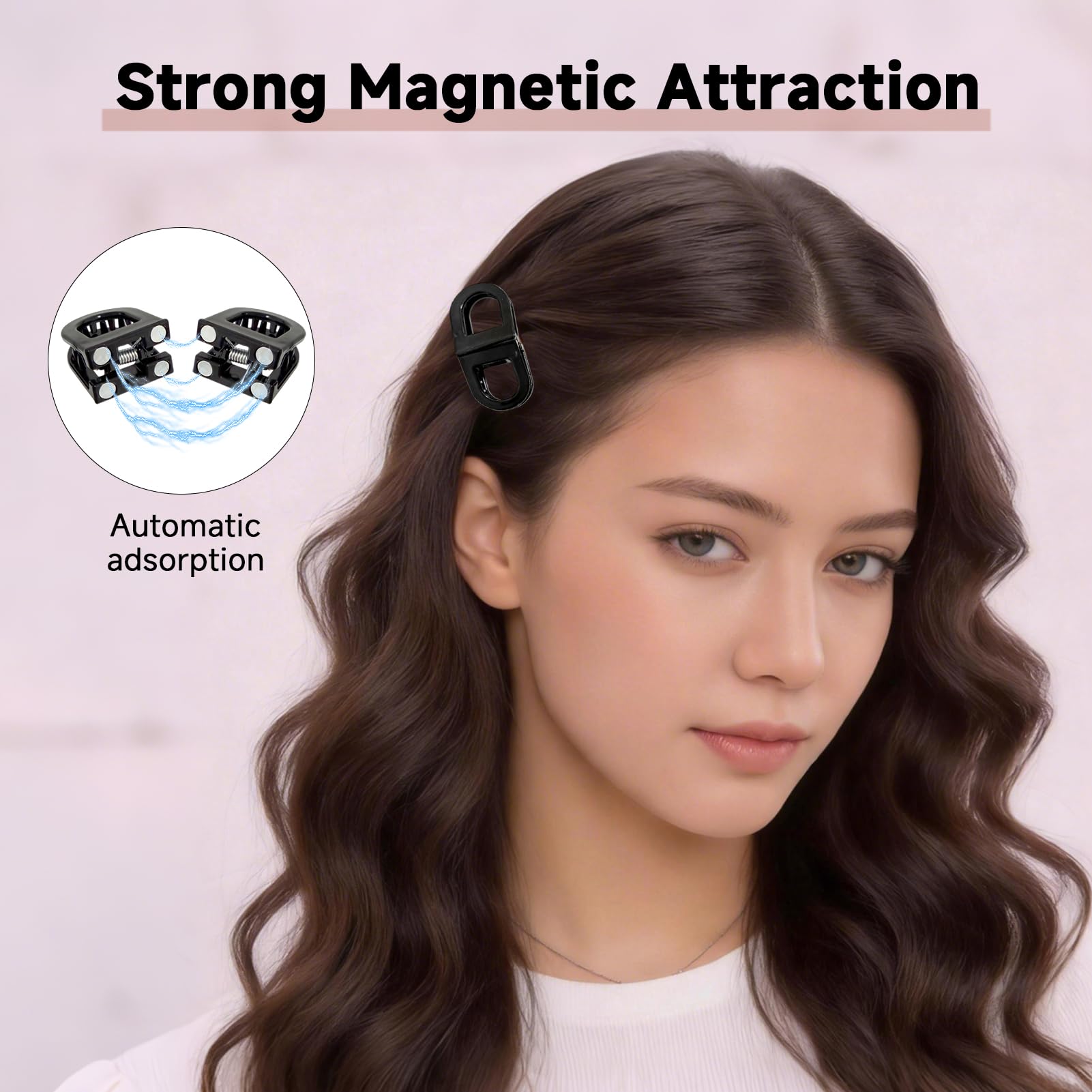 EBQOSK clips in use securing a half-up hairstyle for comfortable all-day wear