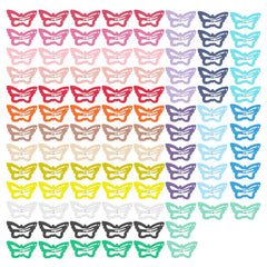 ECADY butterfly hair clips front view showing vibrant colors and secure hold