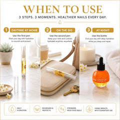 ECCO PURE pen tip detail illustrating mess-free targeted cuticle care benefit