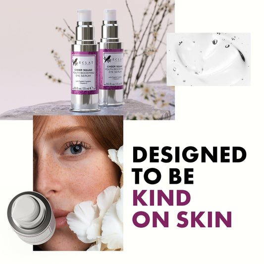 Eclat Skincare pump close-up highlighting precise dispensing and hygienic design
