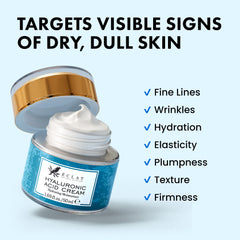 Eclat Skincare cream on fingertip being dispensed for smooth application benefit
