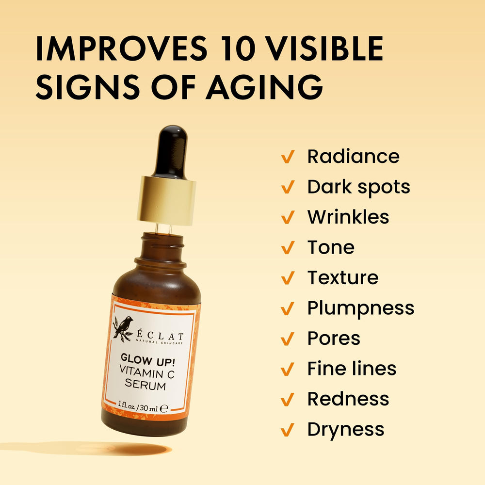 Eclat Skincare clear serum droplet texture demonstrating lightweight absorption