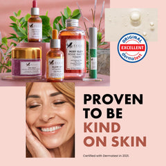 Eclat Skincare toner on bathroom shelf in routine, promotes daily use