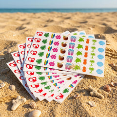 Eclazul stickers used on notebook and phone case showing versatile craft possibilities