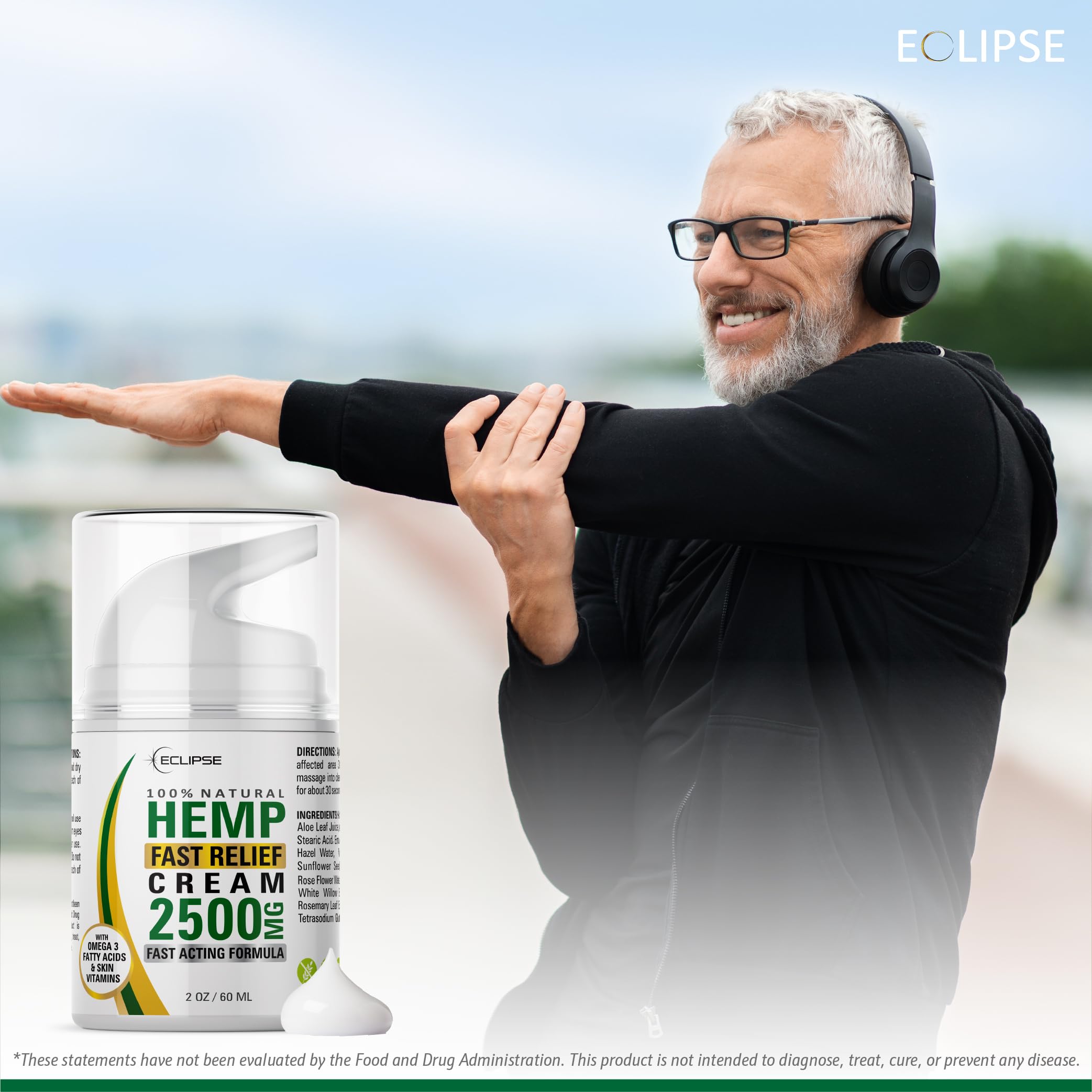 Eclipse Hemp ingredients close-up featuring Arnica and hemp extract clarity benefit