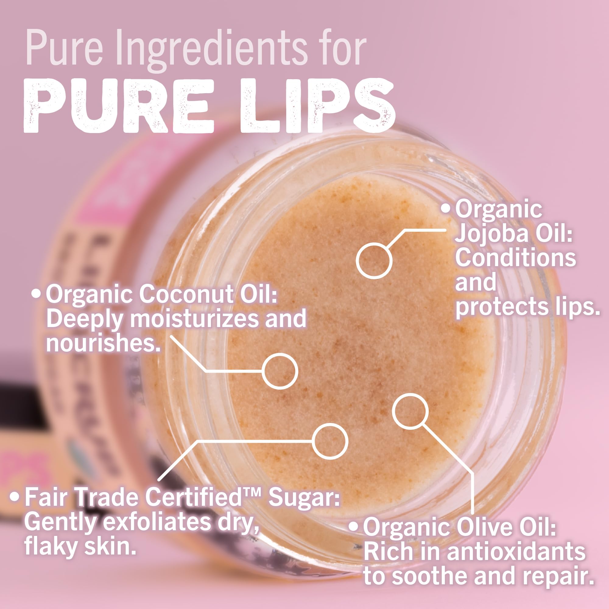 Eco Lips being applied to lips demonstrating smooth gentle exfoliation
