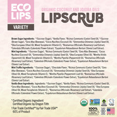 Eco Lips four jars lined up displaying flavor variety and gifting appeal