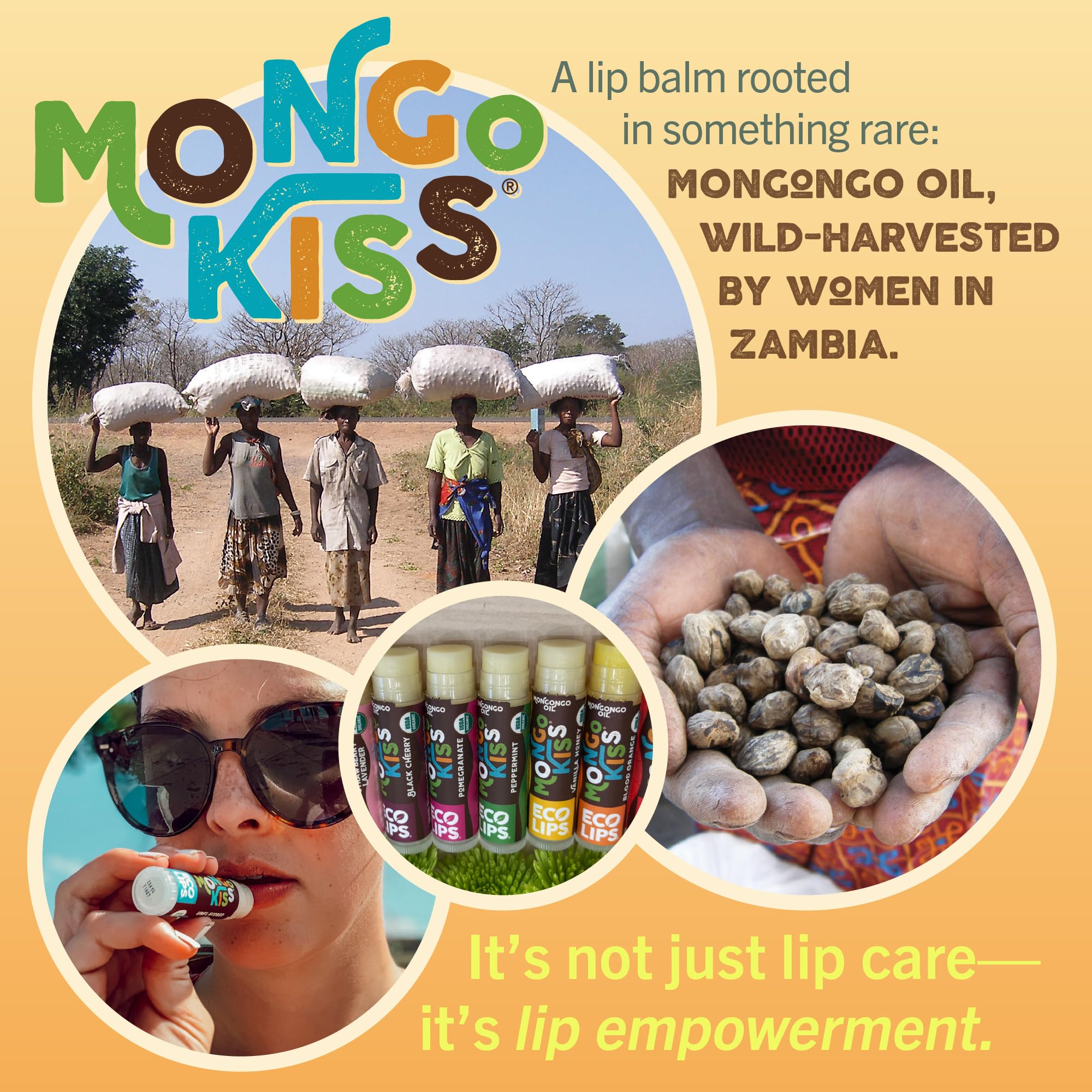 Eco Lips Mongongo oil bottle with natural ingredient focus and nourishment