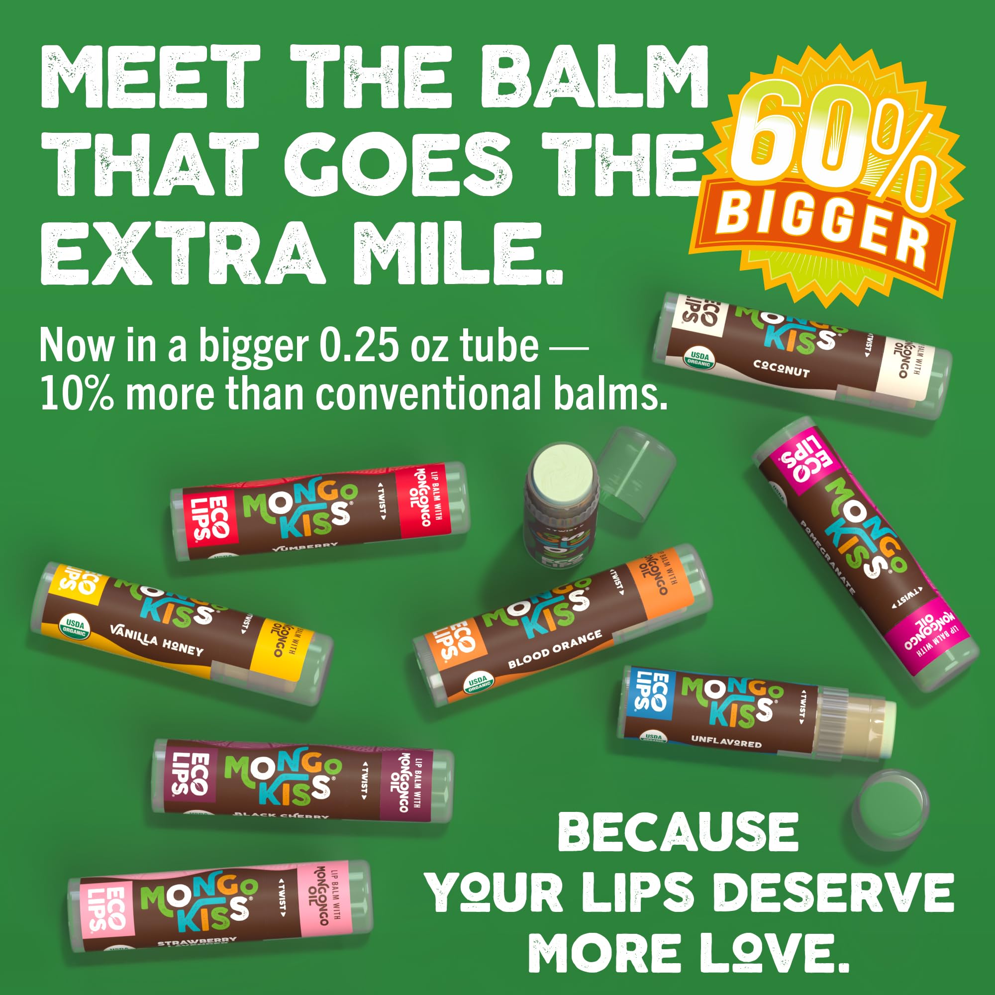 Eco Lips open tube close-up showing smooth balm texture for hydration