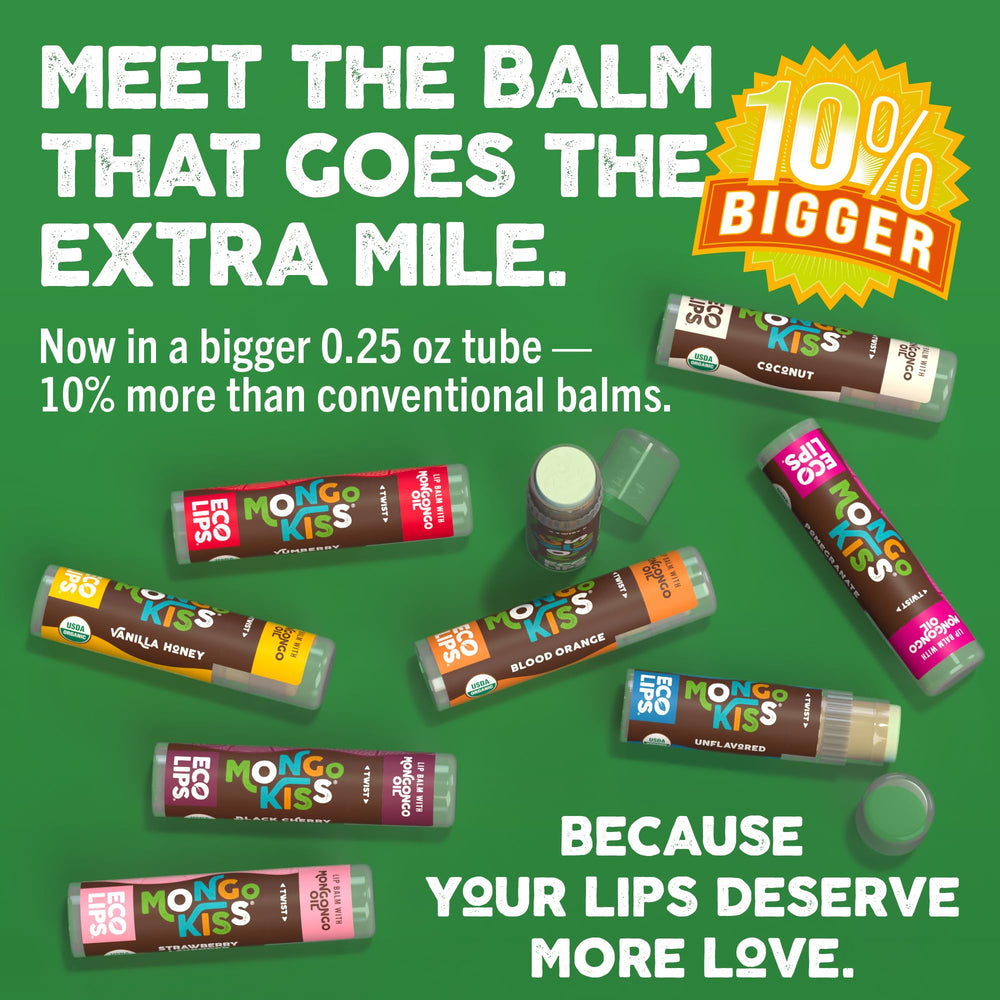 Eco Lips balm texture swiped on hand demonstrating moisturizing finish