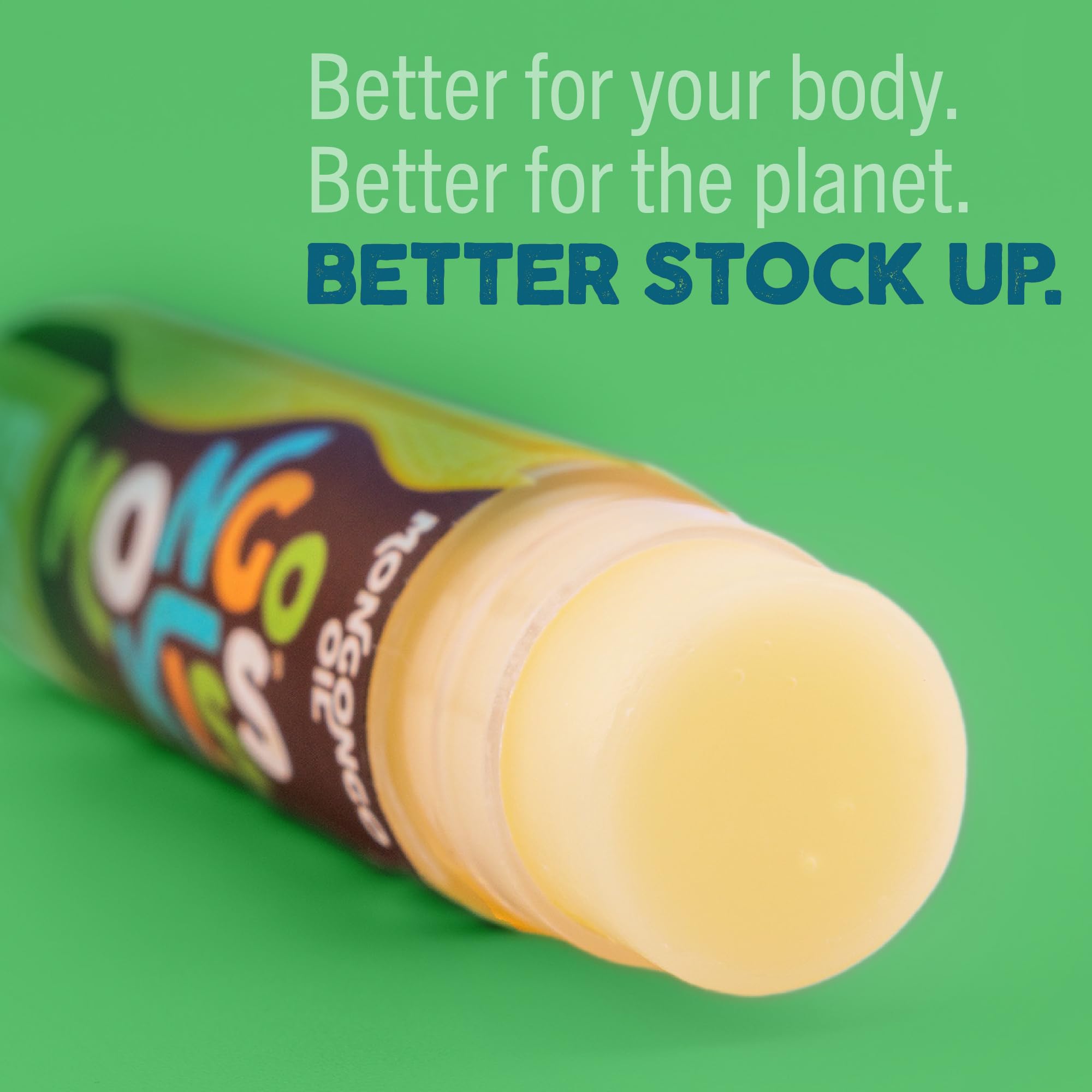 Eco Lips tube in hand showing oversized 0.25 oz for longer lasting use