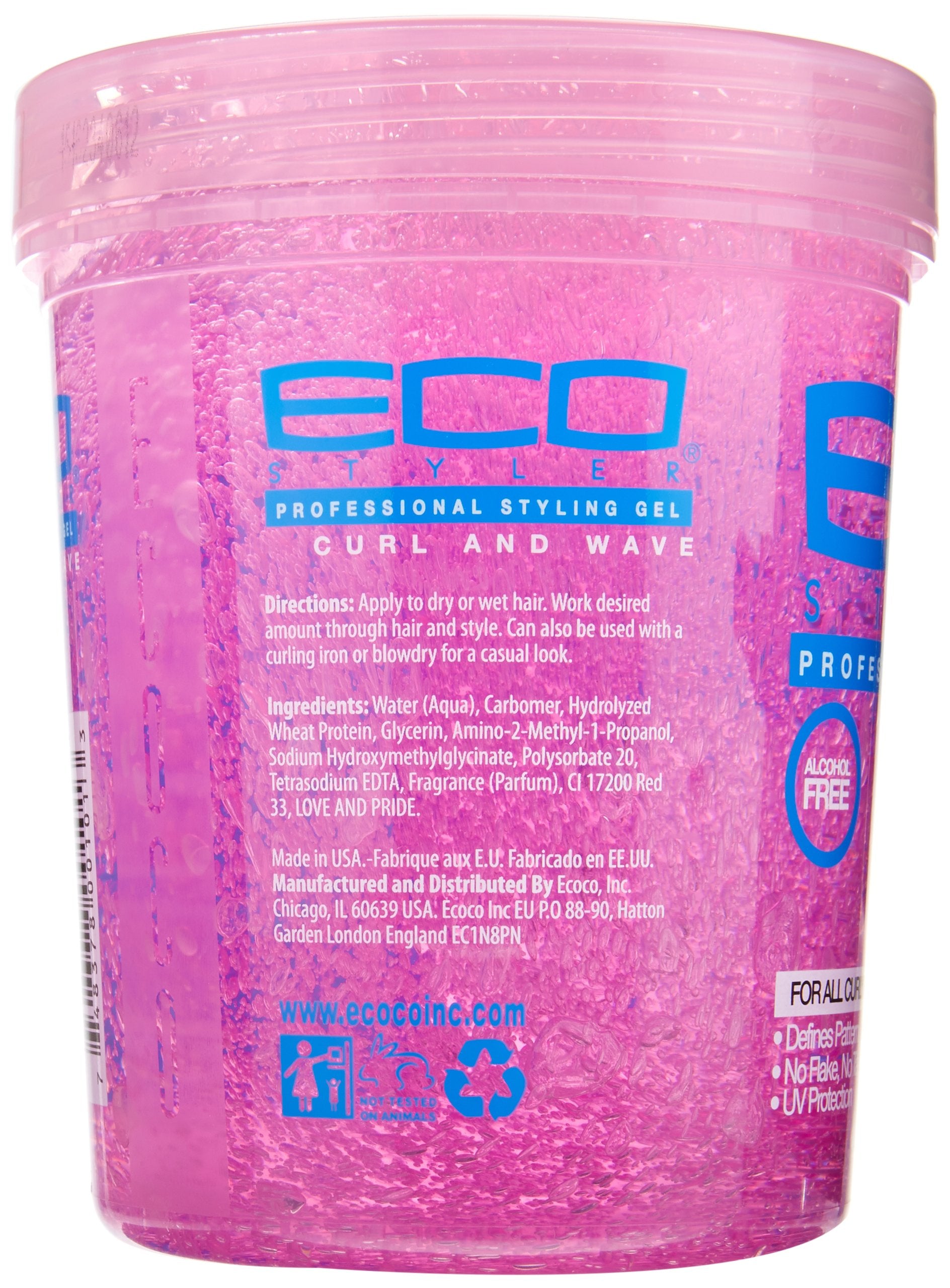 Stylist applying Eco Style Ecoco Curl & Wave Gel to wavy hair for defined, moisturized curls