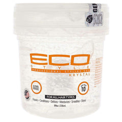 Eco Style Krystal front jar showing clear gel and high-gloss benefit