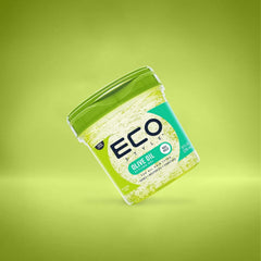 Eco Style jar held in hand to show actual 8 oz size and convenience