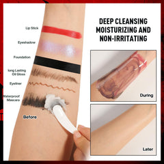 ecofavor model applying face paint illustrating easy blending and detail