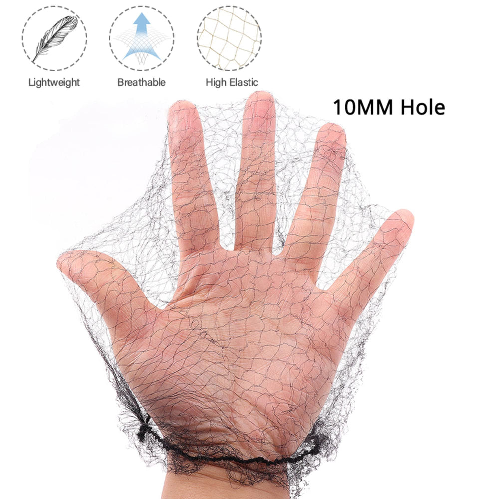 Ecojunmi close-up mesh texture highlighting fine nylon and low visibility