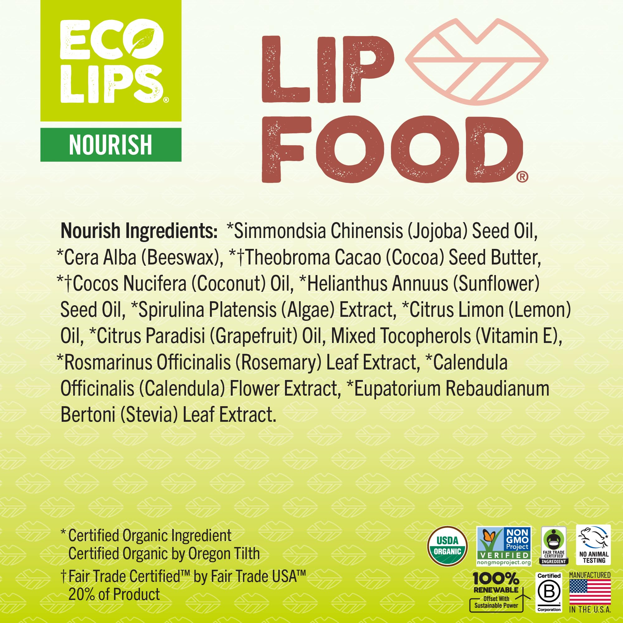 Eco Lips balm being applied for instant softness and comfortable wear