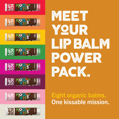 Eco Lips tube open with cap detail highlighting easy twist-up application benefit