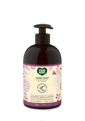 ecoLove front bottle view showing organic hand soap and clean design