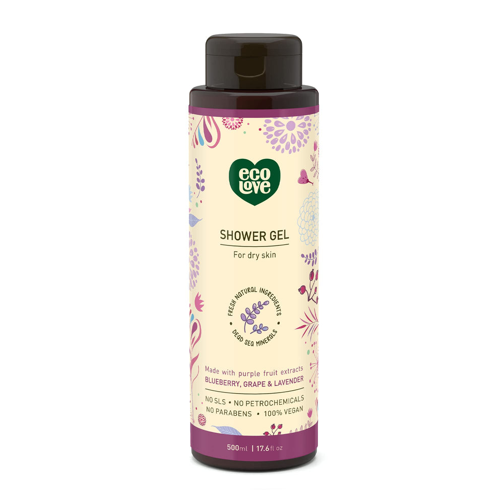 ecoLove front packaging showing blueberry grape lavender and benefits