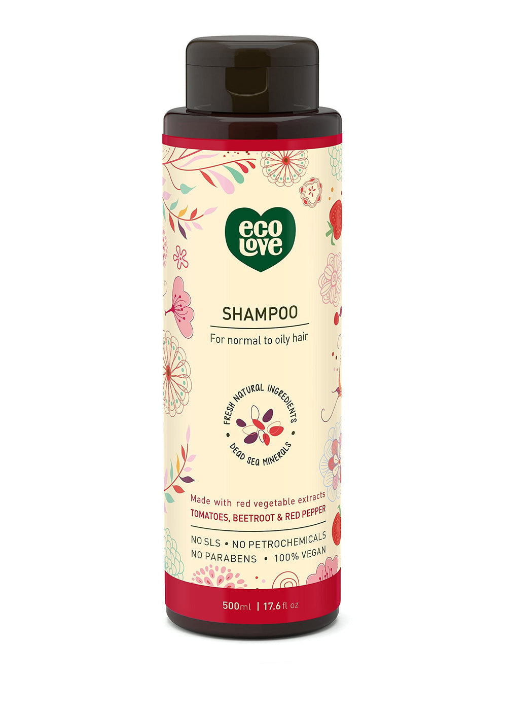 ecoLove front packaging showing bottle and red collection benefits
