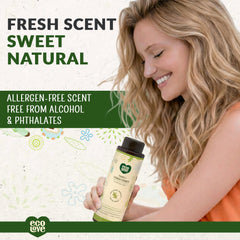 ecoLove product label highlighting organic cucumber extract and nature-derived formula