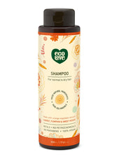 ecoLove front bottle view showing organic orange shampoo and benefits