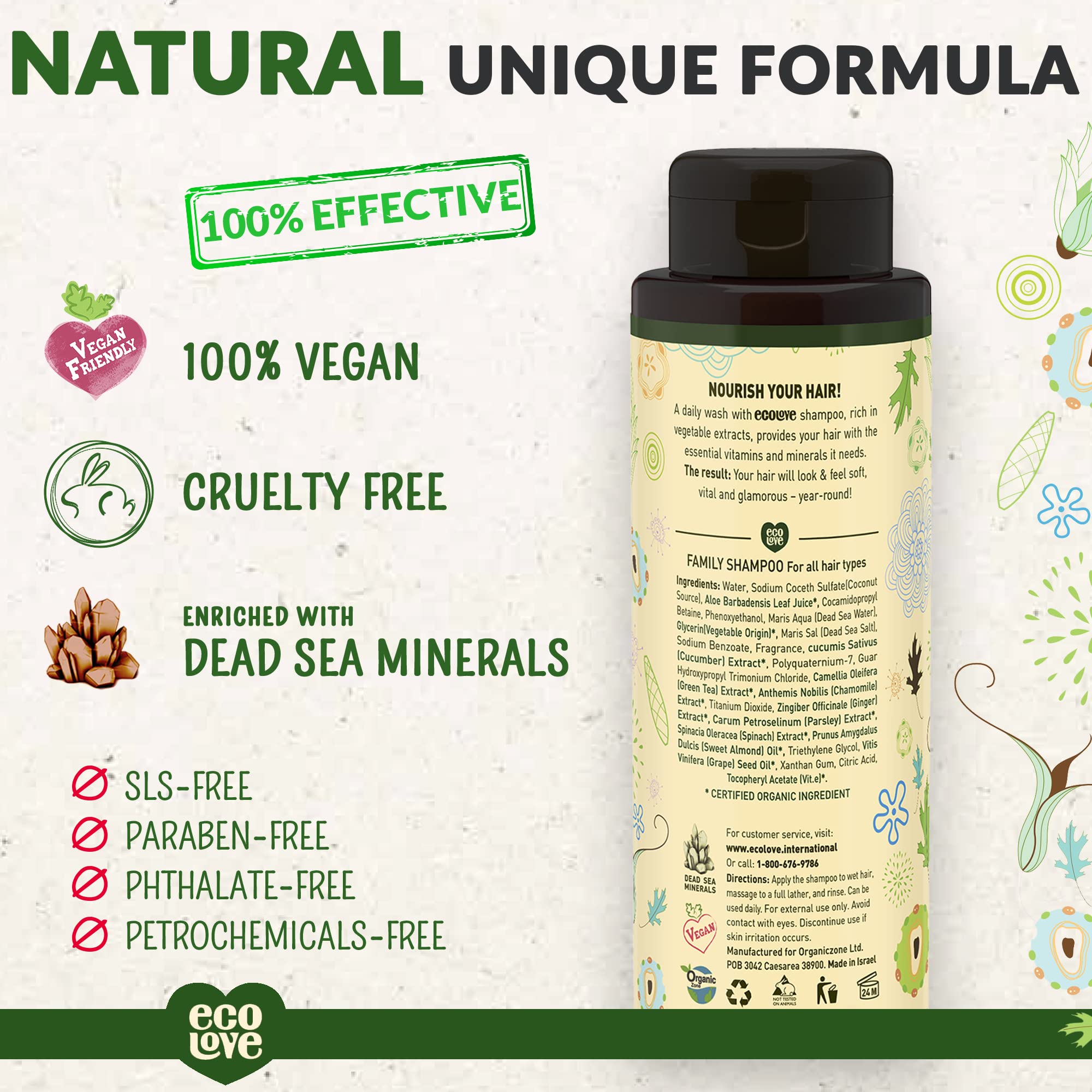 ecoLove shampoo foam texture close-up highlighting gentle lather and softness