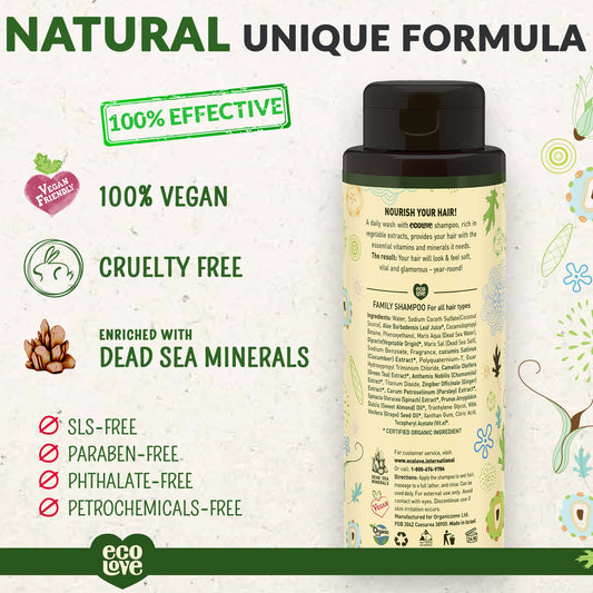ecoLove shampoo foam texture close-up highlighting gentle lather and softness