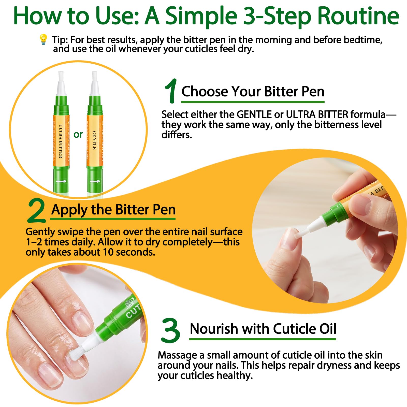 Econail application demo on fingernail illustrating easy, quick steps