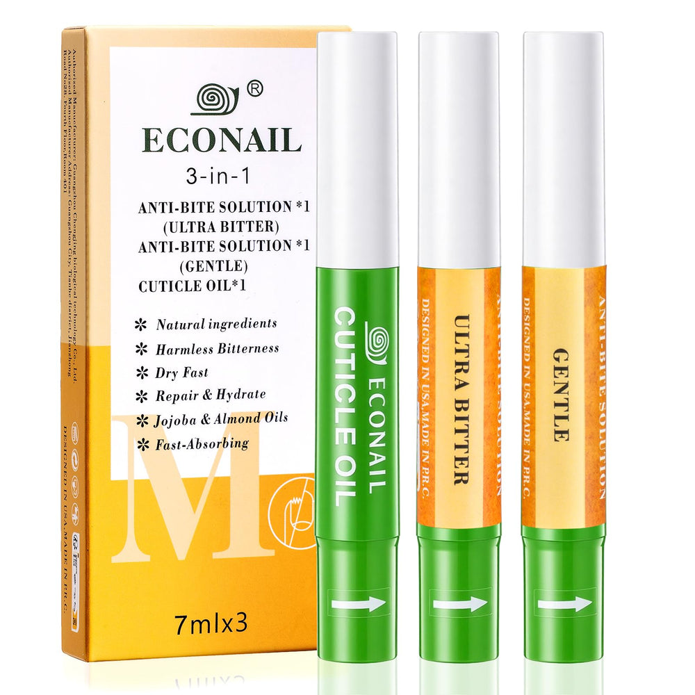 Econail front packaging showing the full 3-piece kit and benefits