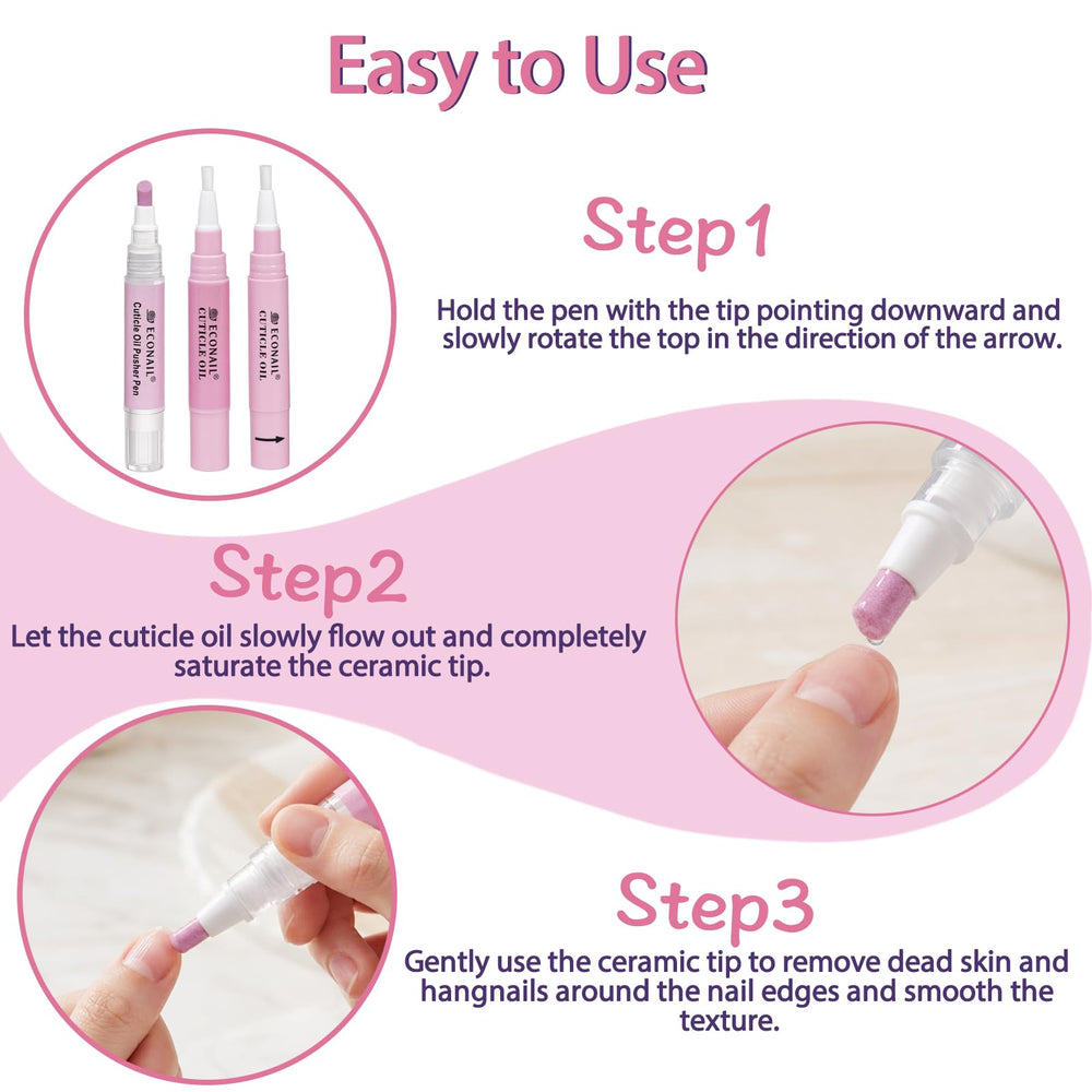 Econail oil droplet texture on skin showing lightweight nourishing formula