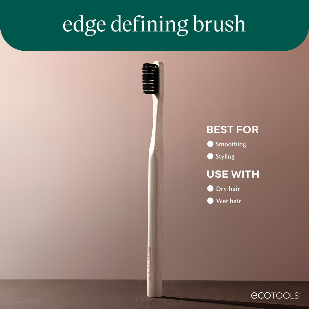 EcoTools bamboo handle detail with no-slip grip for comfortable control