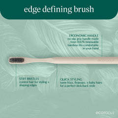 EcoTools close-up of dense synthetic bristles showing control benefit
