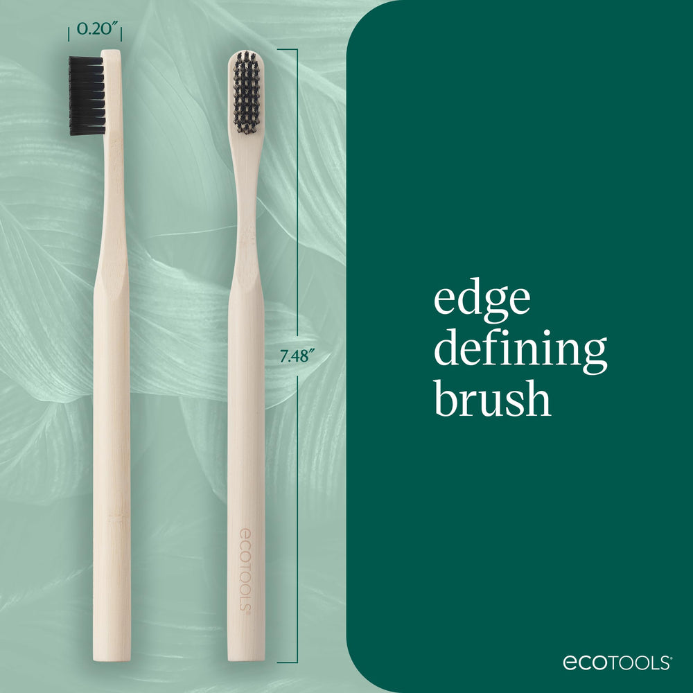 EcoTools brush held in hand to show size and ease of use benefit