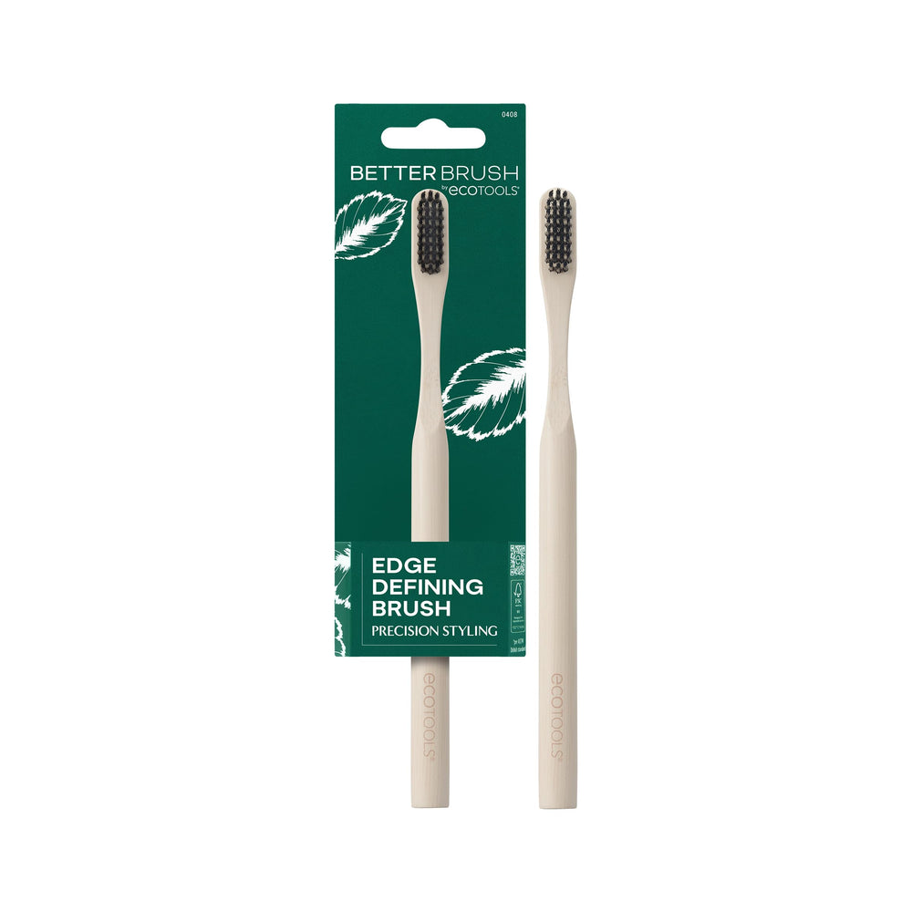 EcoTools front view of small edge defining brush for precise styling