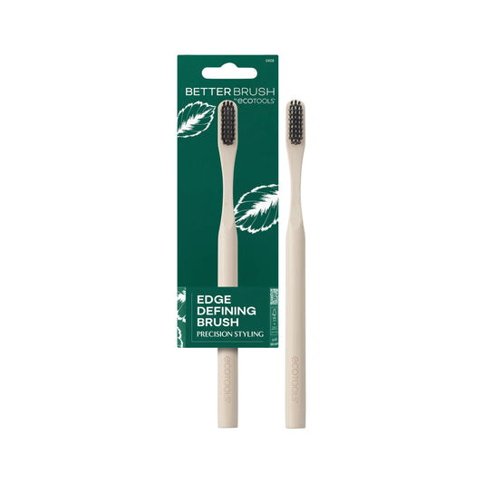 EcoTools front view of small edge defining brush for precise styling