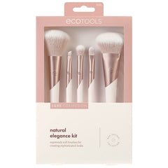 EcoTools brushes fanned out displaying shapes for full-face application benefit