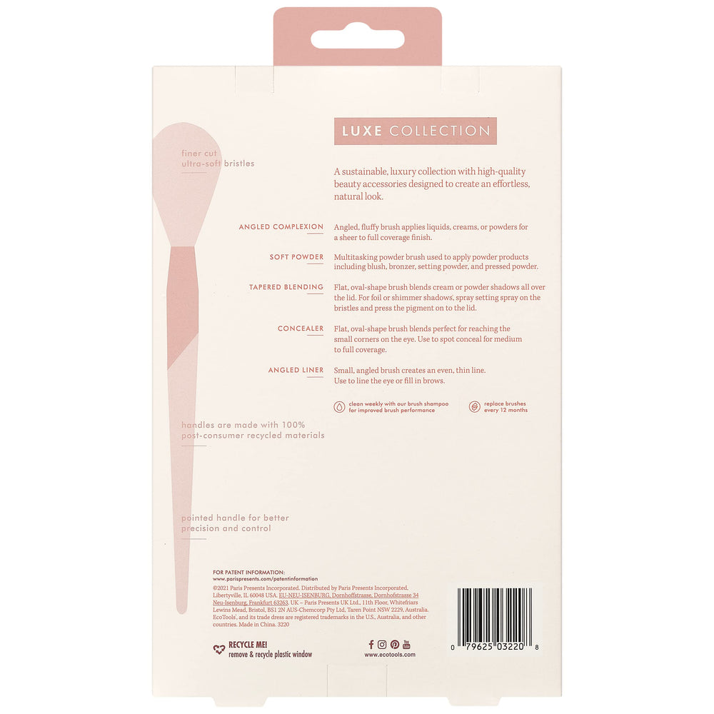 EcoTools brushes with setting spray mist to intensify pigment and shimmer