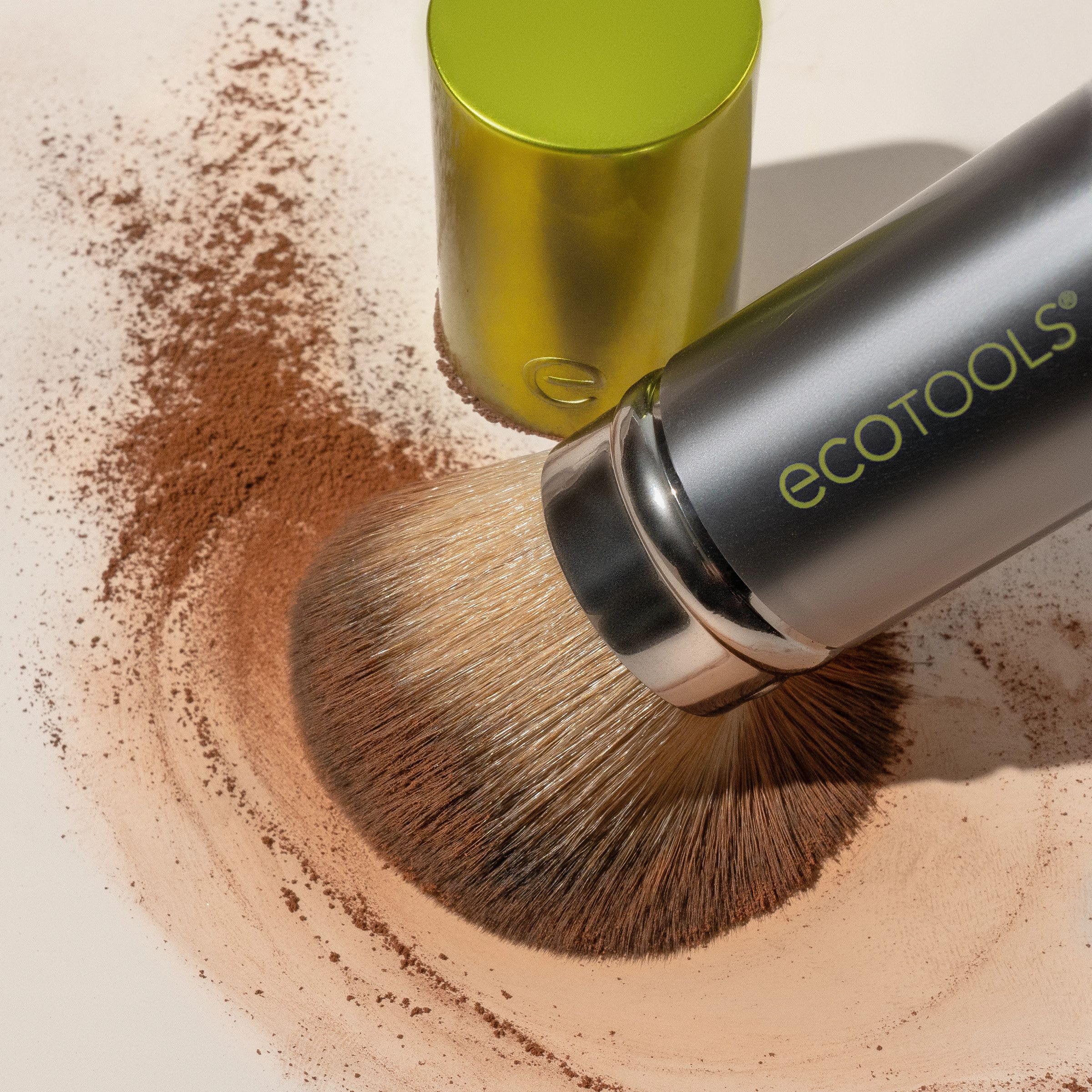EcoTools next to a lipstick to show pocketable scale and convenience