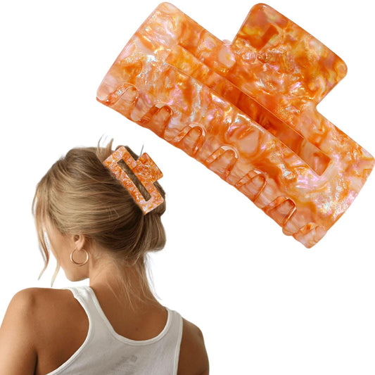 Ecuupas front view of orange rectangular clip adds seasonal color
