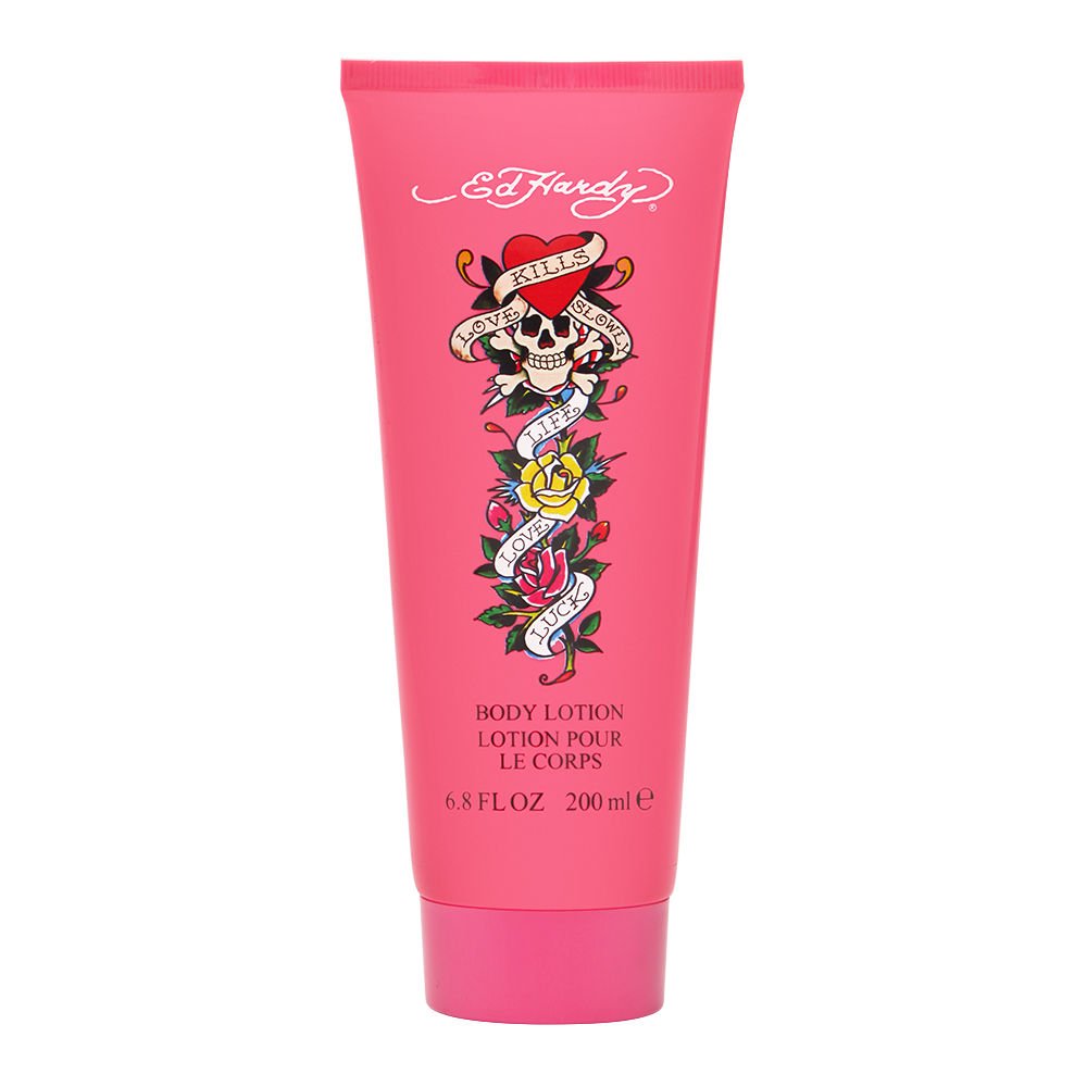 ED HARDY front bottle view showing label and designer branding for stylish hydration