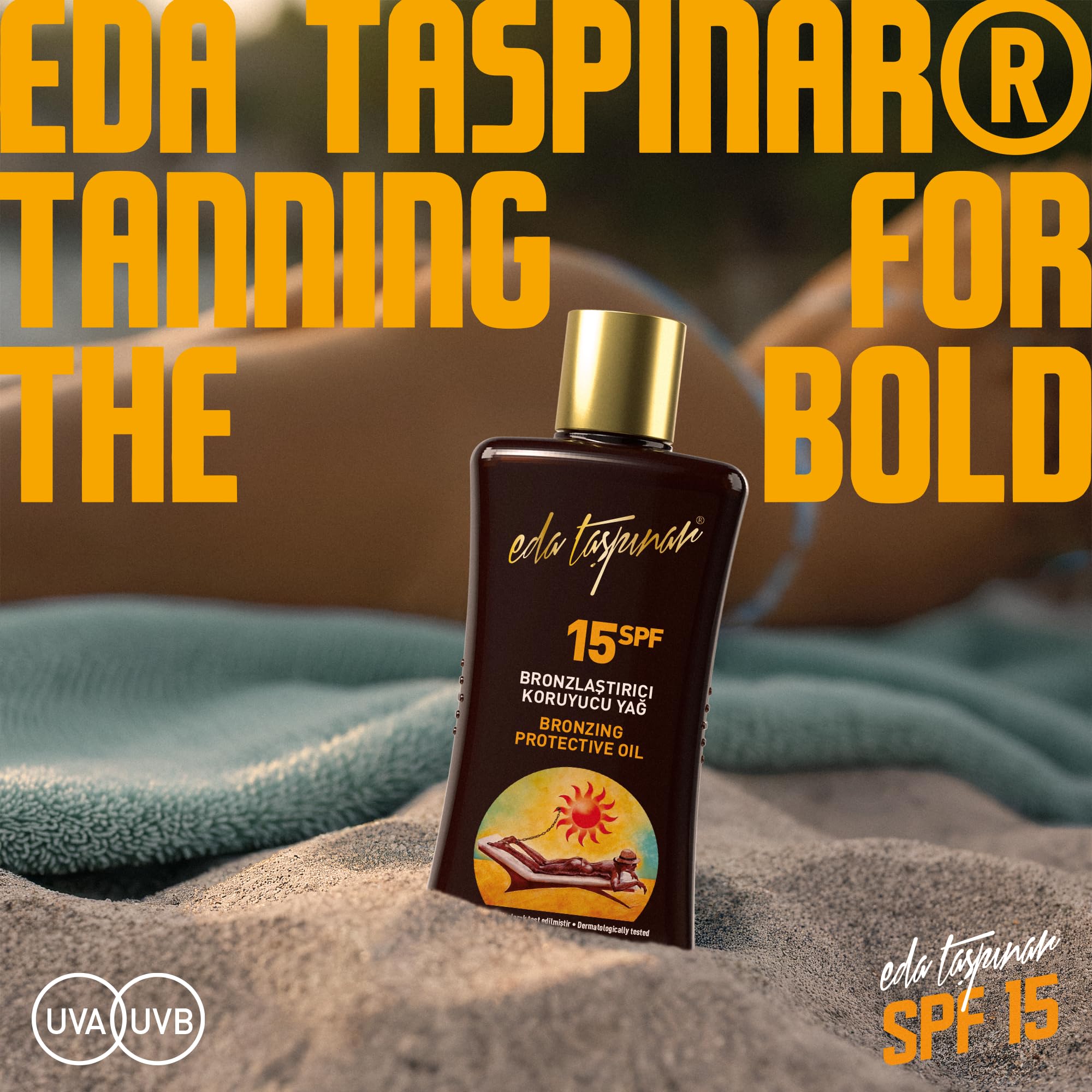 Eda Taşpınar oil texture on skin demonstrating glossy hydration benefit