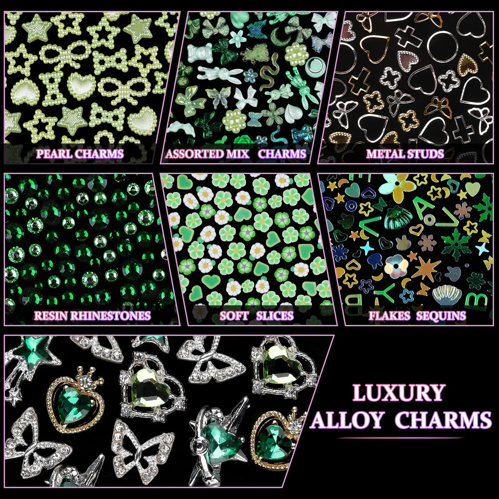 editTime scattered flatback pearls and rhinestones showing texture and layering options