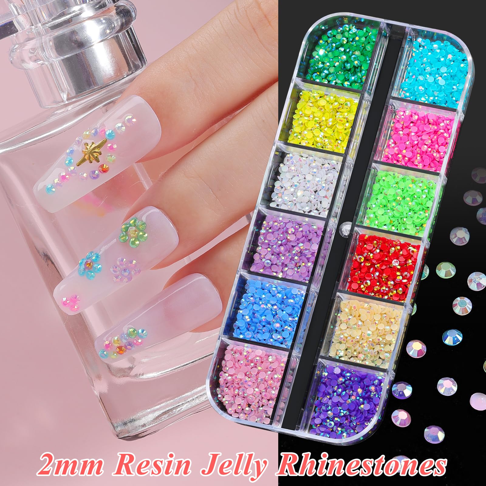 editTime jelly transparent gems showing translucent, colorful glow