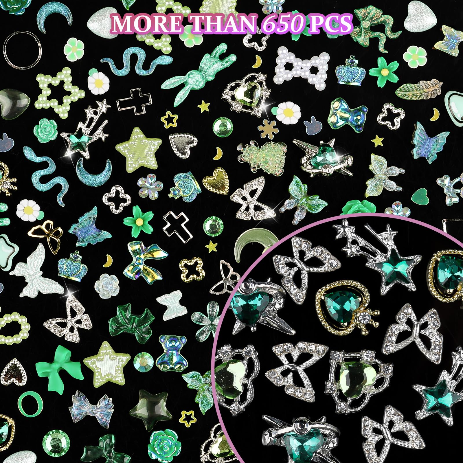 editTime overhead layout of mixed charms showing variety and easy color coordination