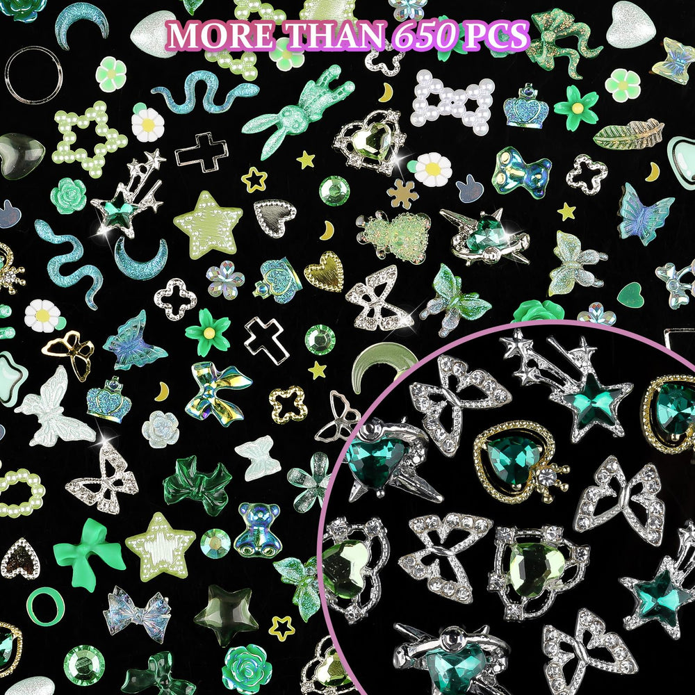 editTime overhead layout of mixed charms showing variety and easy color coordination