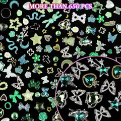 editTime overhead layout of mixed charms showing variety and easy color coordination